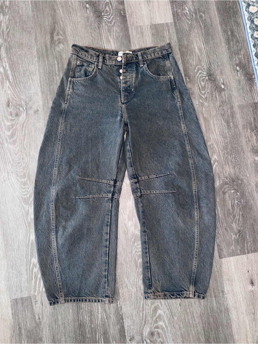 We The Free Good Luck Mid-Rise Barrel Jeans